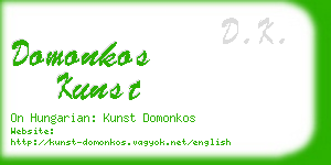 domonkos kunst business card